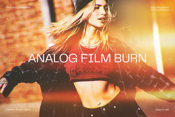 Analog Film Burn Photo Effect