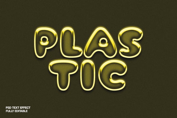 Plastic Liquid Text Effect