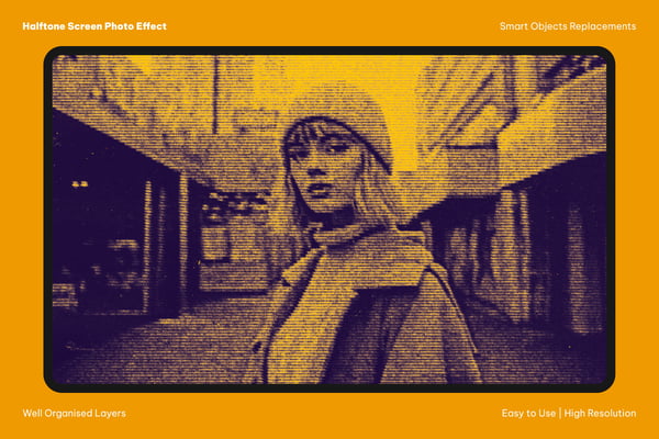 Halftone Screen Photo Effect