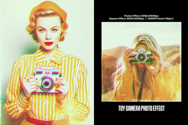 Toy Camera Square And Poster Photo Effect