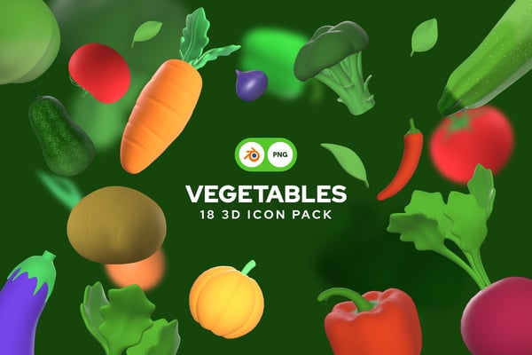 Free Vegetables 3D Pack