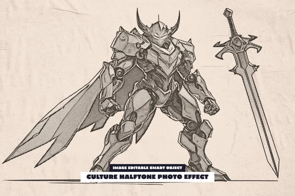 Culture Halftone Photo Effect