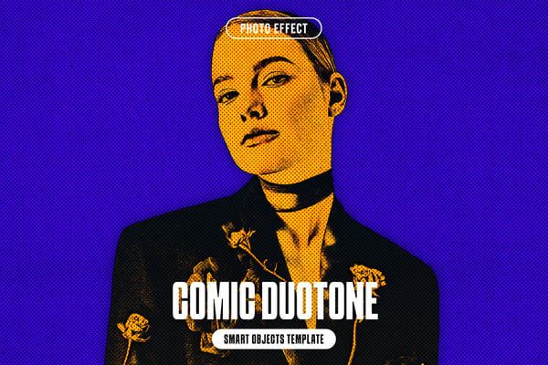 Comic Duotone Photo Effect