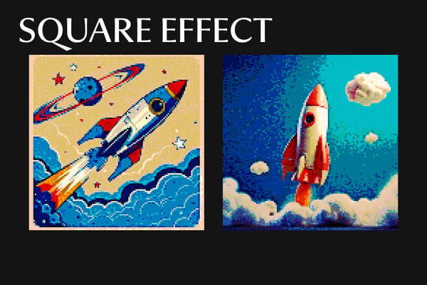 Pixel Mania Square And Poster Photo Effect