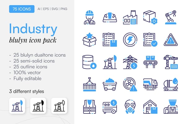 75 Industry Icon Pack