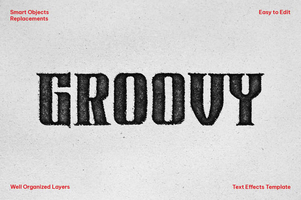 Stamp Halftone Text Effect