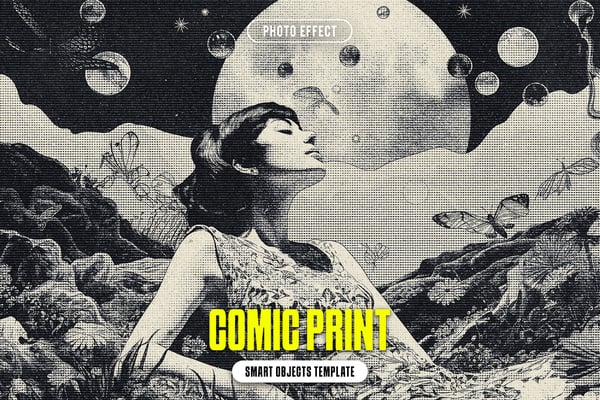 Comic Print Photo Effect
