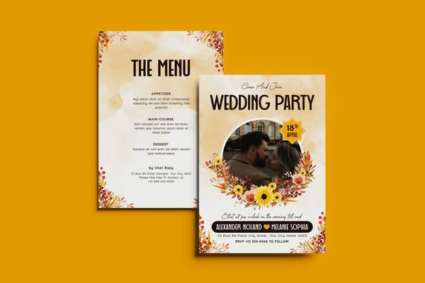 Brownie Wedding Invitation Template