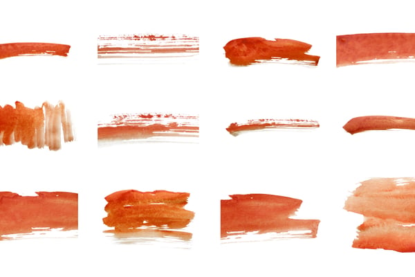 Orange Watercolor Washes Pack 1