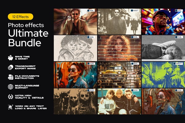 Free Photo Effect Ultimate Bundle - 12 Effects