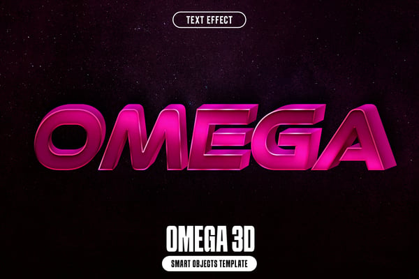Omega 3D Text Effect