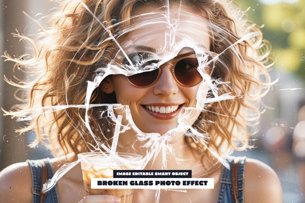 Broken Glass Photo Effect