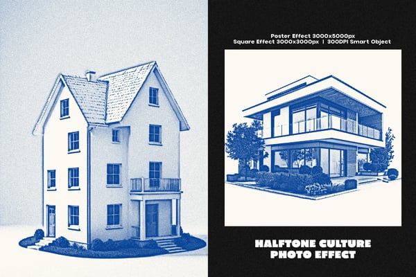 Halftone Culture Square And Poster Photo Effect