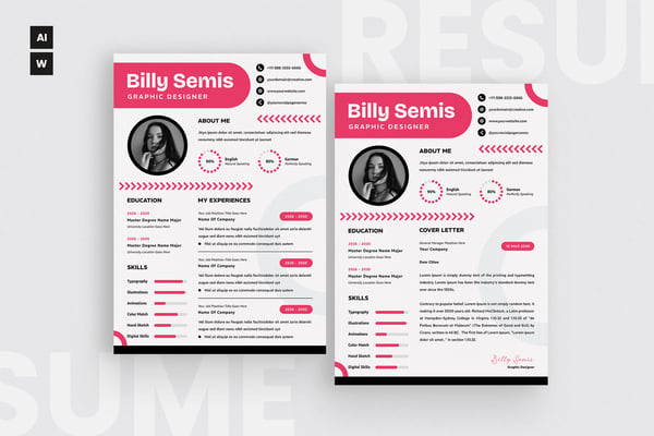 Pink Color Resume CV
