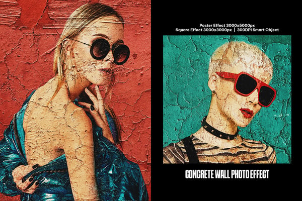 Concrete Wall Square And Poster Photo Effect