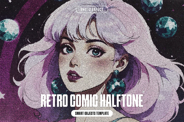 Retro Comic Halftone Photo Effect