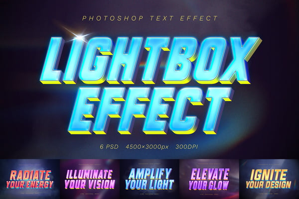 Retro Neon Light Text Effect