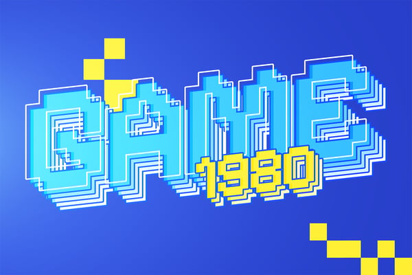 Pixel 3D Text Effect