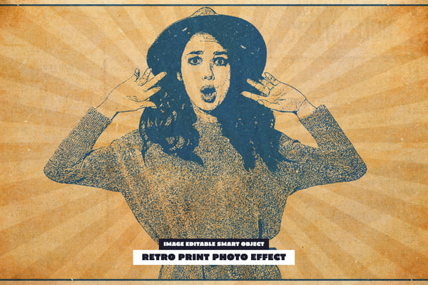 Retro Print Photo Effect