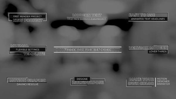 Black and White Animation of the Lower Third DR