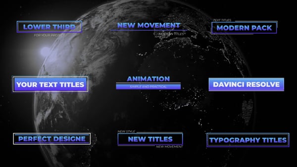 Gradient Elegant Titles for DaVinci Resolve. 02