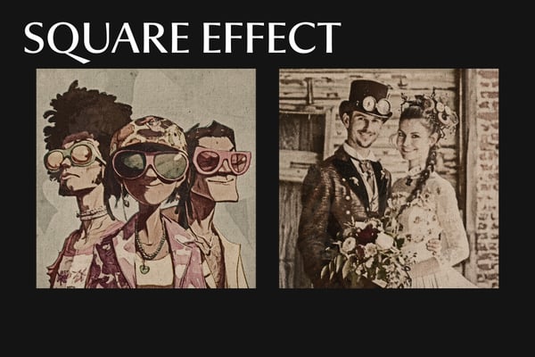 Old Memory Square And Poster Photo Effect