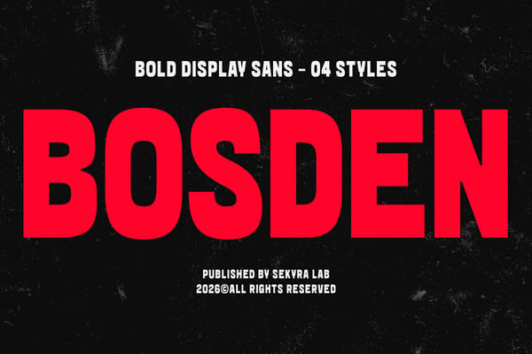 Bosden Display Font