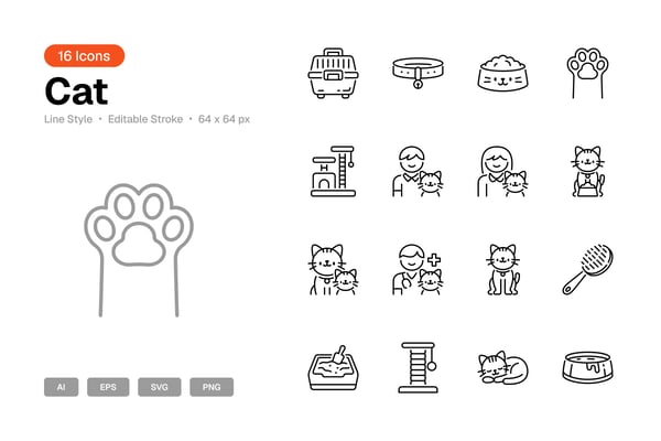 Cat Icon Set