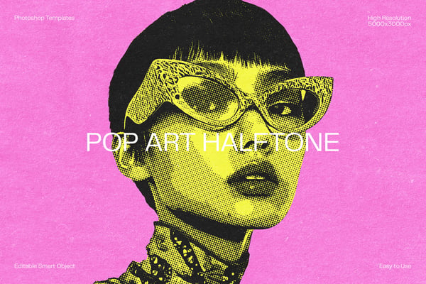 Pop Art Halftone Photo Effect