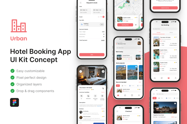 Urban -  Hotel Booking App UI Kit