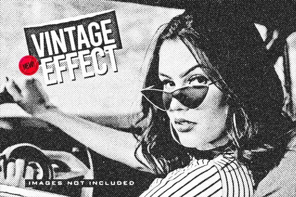 Black White Vintage Film Photo Effect