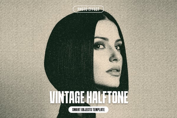 Vintage Halftone Photo Effect