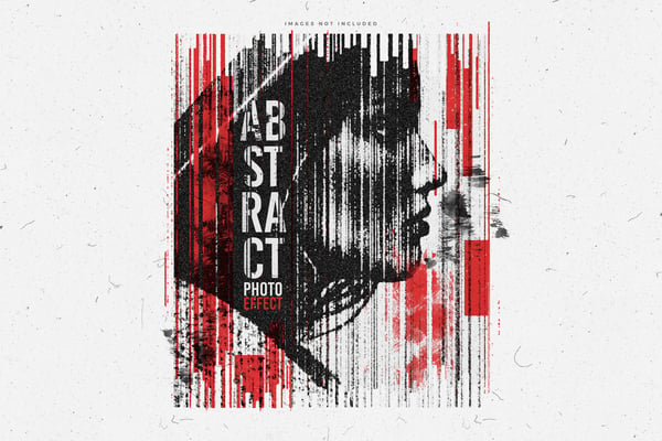 Free Abstract Poster Art Photo Effect PSD Template