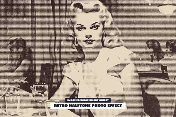 Retro Halftone Photo Effect