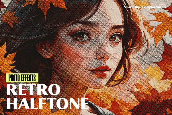 Retro Halftone Photo Effect