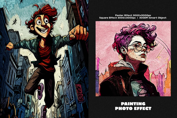 Painting Square And Poster Photo Effect