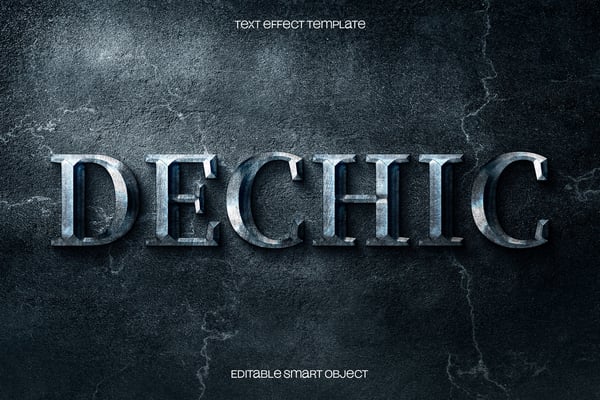 Silver Metallic Text Effect