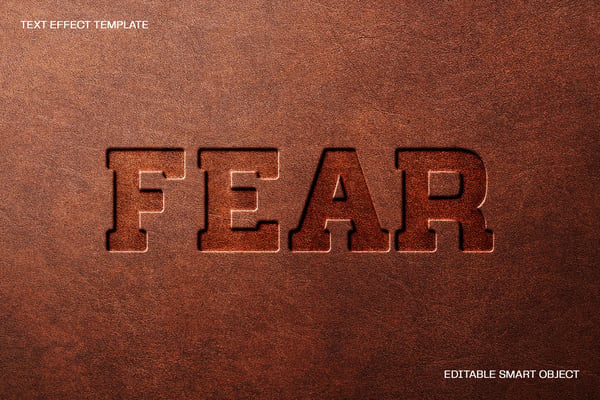 Pressed Leather Text Effect