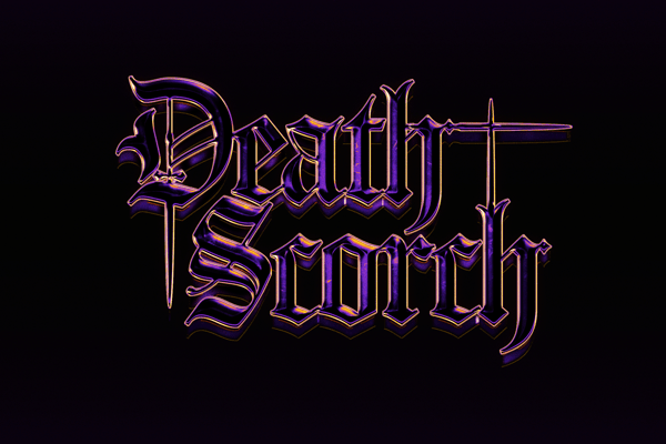 80s Dark Metallic Text Effect