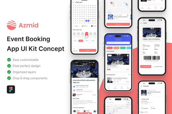 Azmid - Event Booking  App UI Kit