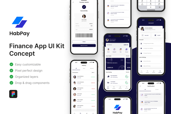 HabPay - Finance App UI Kit