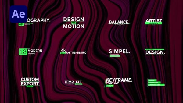 Dynamic Modern Typography Text Title Animations | AE