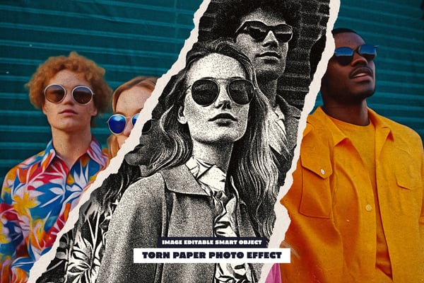 Torn Paper Photo Effect
