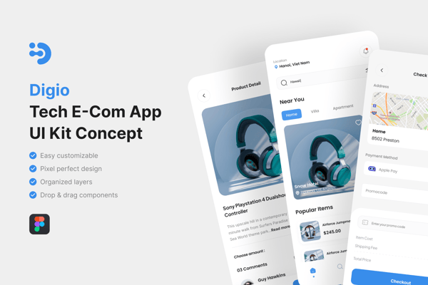 Digio_Tech Ecomerce App UI Kit