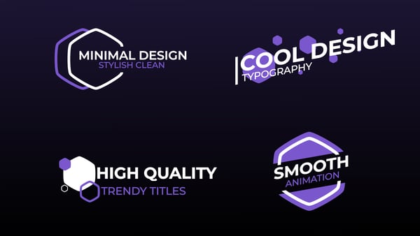 Free Trendy Hexagon Titles & Lower Thirds on Alpha