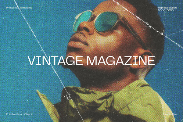 Vintage Magazine Photo Effect