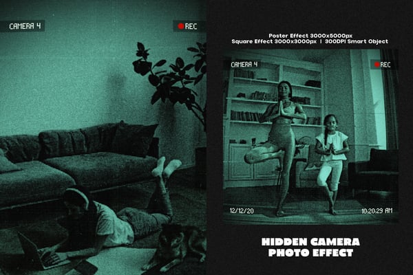 Hidden Camera Square And Poster Photo Effect