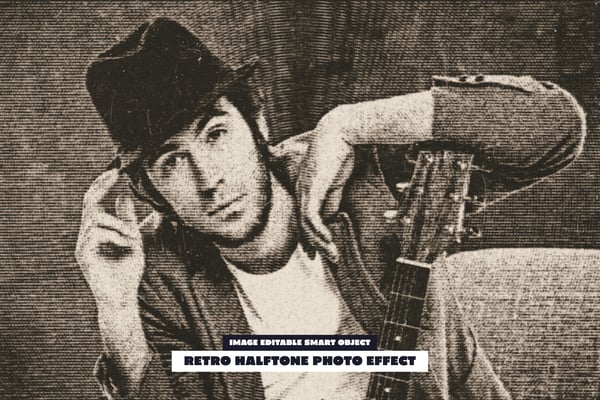 Retro Halftone Photo Effect
