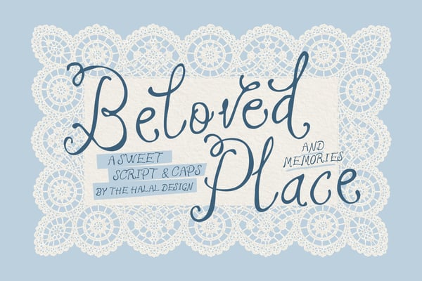 Beloved Place - Sweet Script & Caps Font Duo