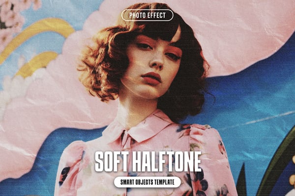 Soft Halftone Photo Effect